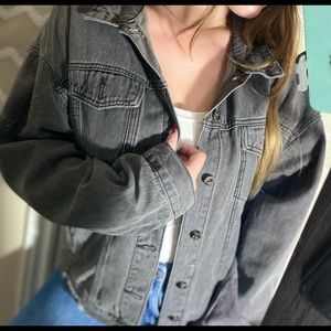 Grey Shien oversized jean jacket